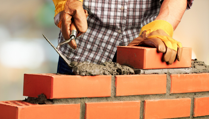 Bricklayer At Work