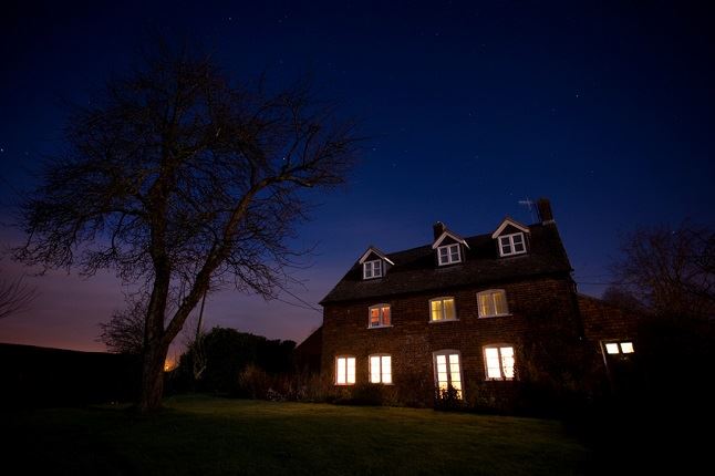 House at night