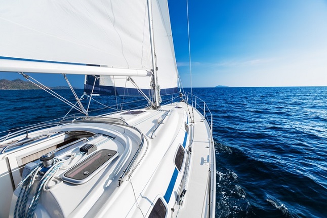 Sailing boat in sea