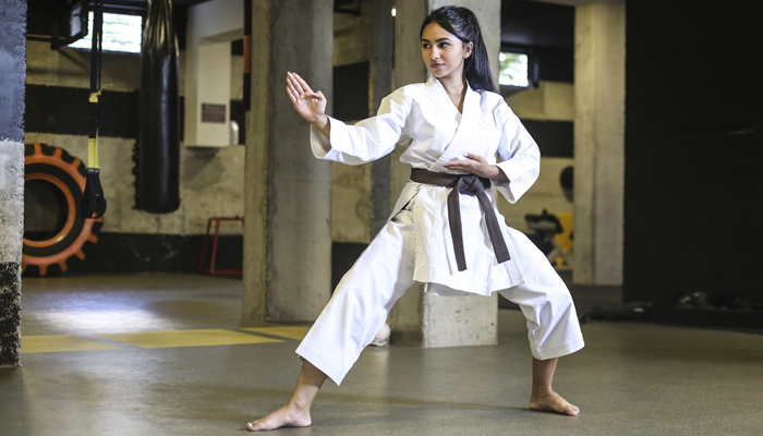 Woman Performing Martial Arts